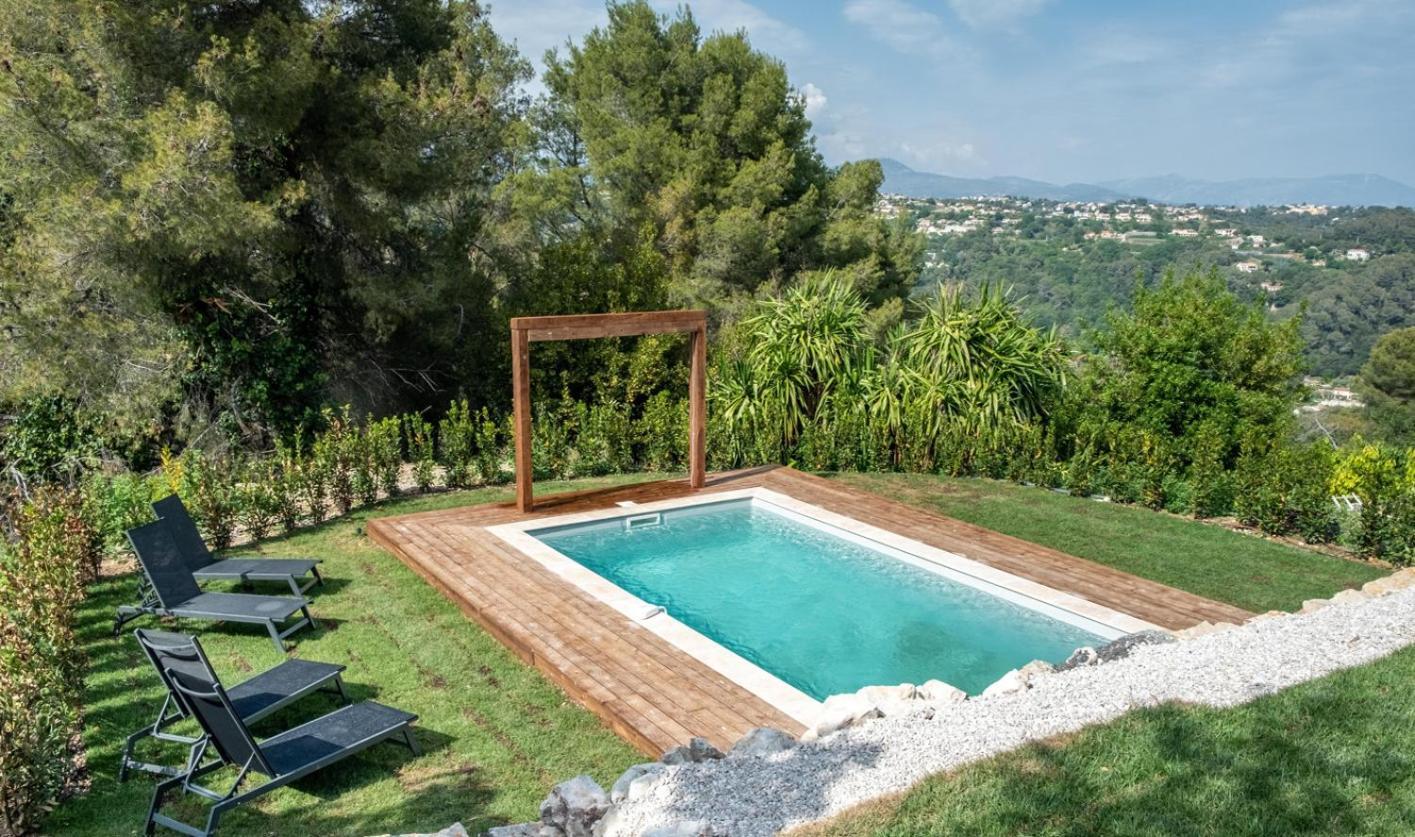 Magnifique villa contemporaine vue mer&montagne Saint-Paul-de-Vence Extérieur photo